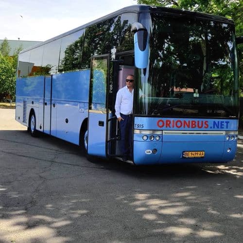 Пасажирський автобус Оріон Авто перед виконанням рейсу Україна – Європа.