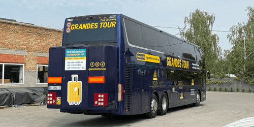 Двоповерховий автобус Grandes Tour VanHool — онлайн бронювання квитків на міжнародні рейси з України