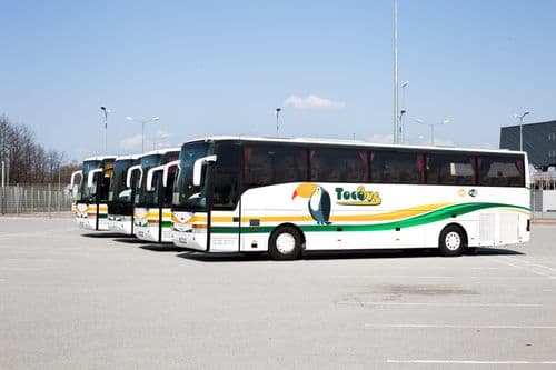 Автобуси перевізника TocoBus на автостанції